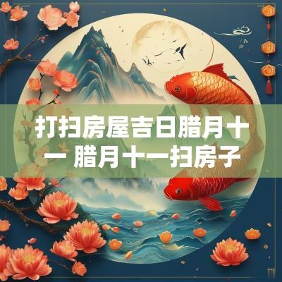 打扫房屋吉日腊月十一 腊月十一扫房子好吗