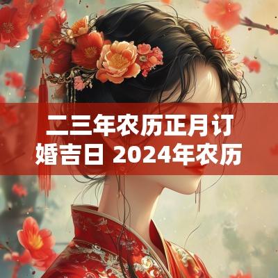 二三年农历正月订婚吉日 2025年农历二月订婚黄道吉日查询