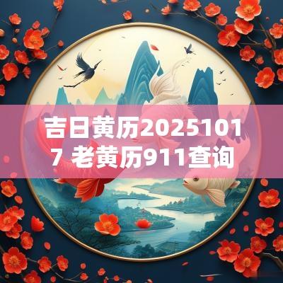 吉日黄历20251017 老黄历911查询