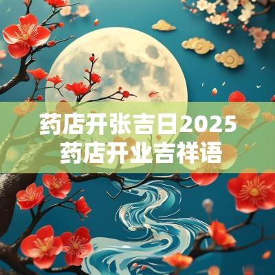 药店开张吉日2025 药店开业吉祥语