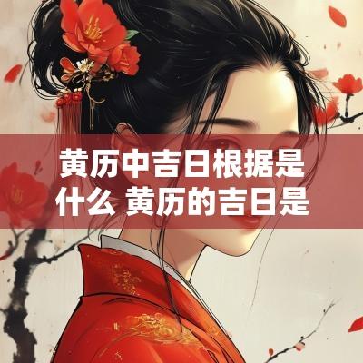 黄历中吉日根据是什么 黄历的吉日是如何推算出来的