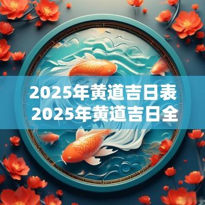 2025年黄道吉日表 2025年黄道吉日全表