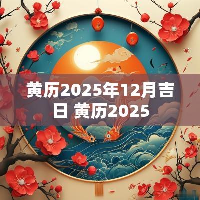 黄历2025年12月吉日 黄历2025