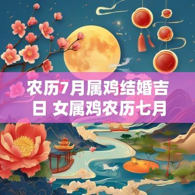 农历7月属鸡结婚吉日 女属鸡农历七月结婚吉日