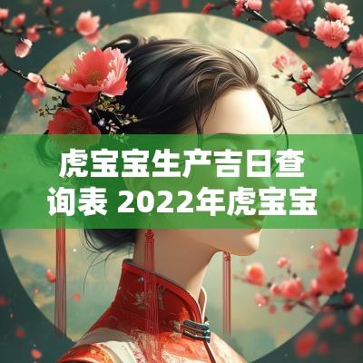 虎宝宝生产吉日查询表 2025年虎宝宝七月生产吉日