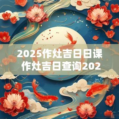 2025作灶吉日日课 作灶吉日查询2025
