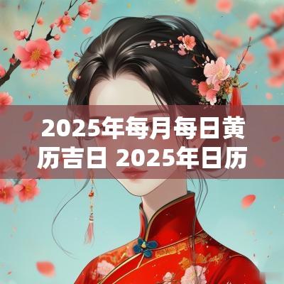 2025年每月每日黄历吉日 2025年日历表全年历