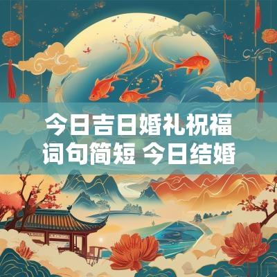 今日吉日婚礼祝福词句简短 今日结婚祝福语