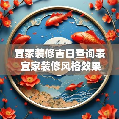 宜家装修吉日查询表 宜家装修风格效果图
