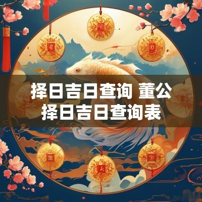 择日吉日查询 董公择日吉日查询表