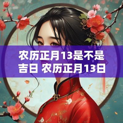 农历正月13是不是吉日 农历正月13日子好不好