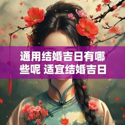 通用结婚吉日有哪些呢 适宜结婚吉日