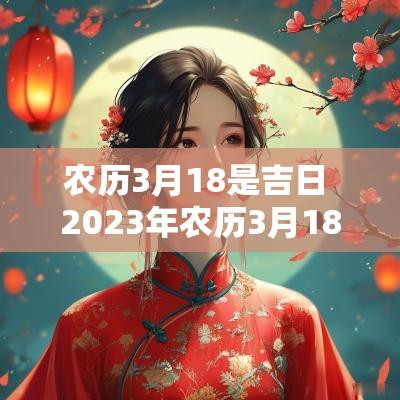 农历3月18是吉日 2025年农历3月18号是黄道吉日吗