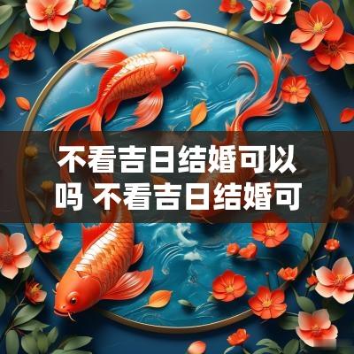 不看吉日结婚可以吗 不看吉日结婚可以吗女