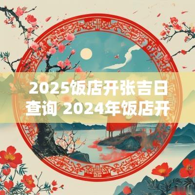 2025饭店开张吉日查询 2025年饭店开业吉日