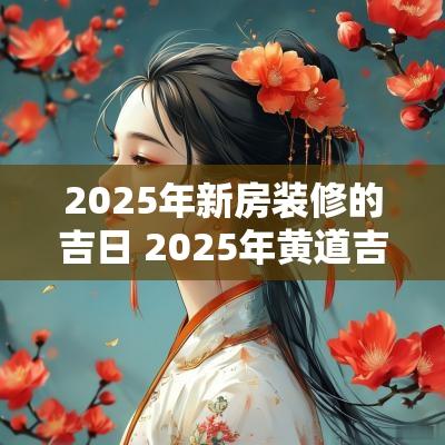 2025年新房装修的吉日 2025年黄道吉日查询表