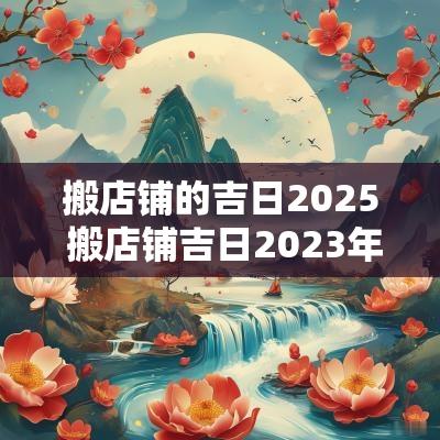 搬店铺的吉日2025 搬店铺吉日2025年