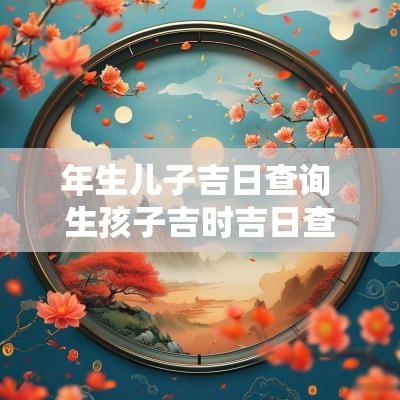 年生儿子吉日查询 生孩子吉时吉日查询