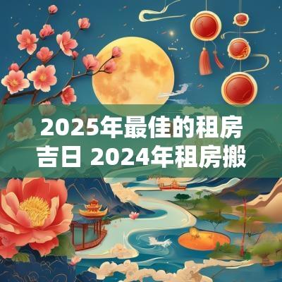 2025年最佳的租房吉日 2025年租房搬家吉日