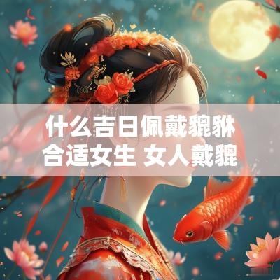 什么吉日佩戴貔貅合适女生 女人戴貔貅什么属相最好
