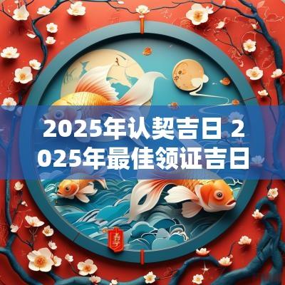 2025年认契吉日 2025年最佳领证吉日