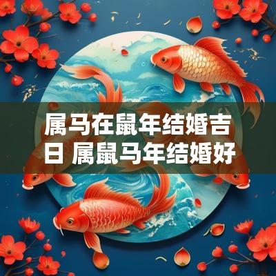 属马在蛇年结婚吉日 属鼠马年结婚好不好
