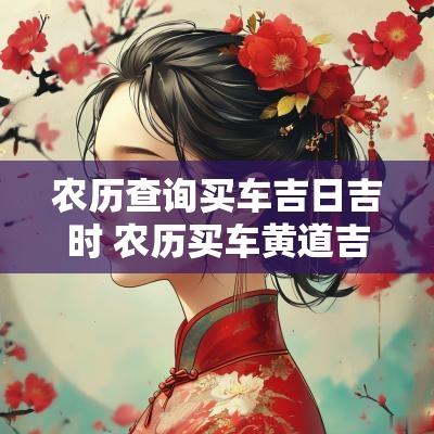农历查询买车吉日吉时 农历买车黄道吉日