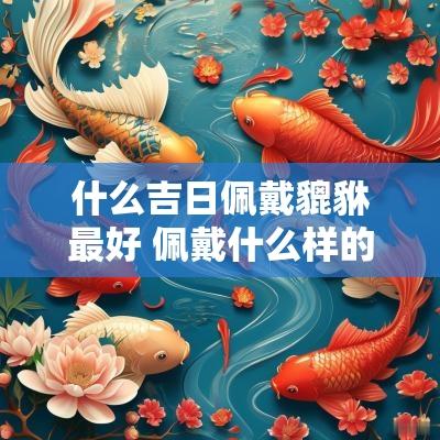 什么吉日佩戴貔貅最好 佩戴什么样的貔貅最好
