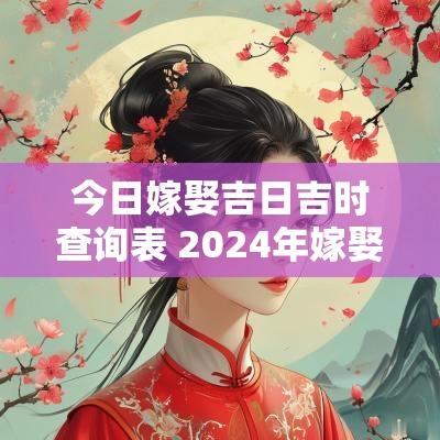 今日嫁娶吉日吉时查询表 2025年嫁娶黄道吉日查询