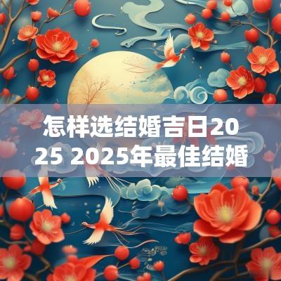 怎样选结婚吉日2025 2025年最佳结婚吉日一览表