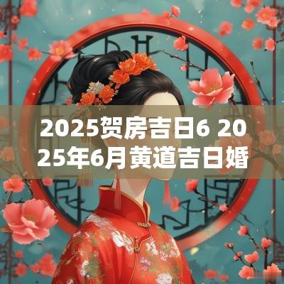 2025贺房吉日6 2025年6月黄道吉日婚嫁吉日查询