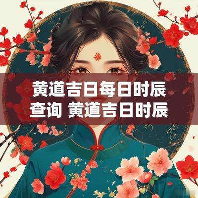 黄道吉日每日时辰查询 黄道吉日时辰吉凶查询
