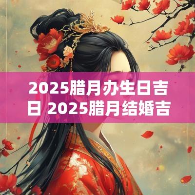 2025腊月办生日吉日 2025腊月结婚吉日选择时辰
