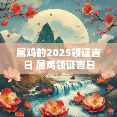 属鸡的2025领证吉日 属鸡领证吉日