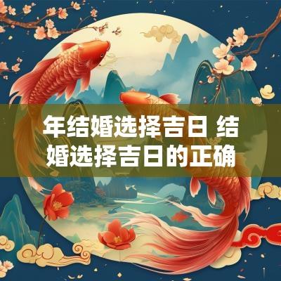 年结婚选择吉日 结婚选择吉日的正确方法