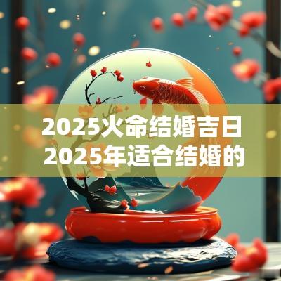2025火命结婚吉日 2025年适合结婚的日子一览表
