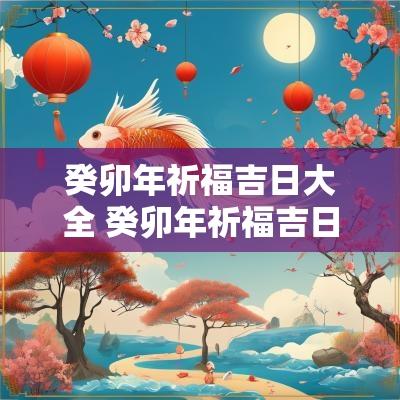 癸卯年祈福吉日大全 癸卯年祈福吉日大全图片