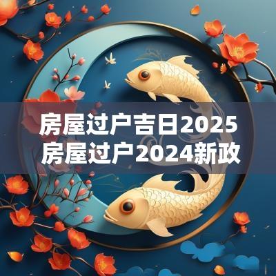 房屋过户吉日2025 房屋过户2025新政