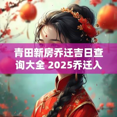 青田新房乔迁吉日查询大全 2025乔迁入新房吉日查询