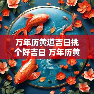 万年历黄道吉日挑个好吉日 万年历黄道吉日2025