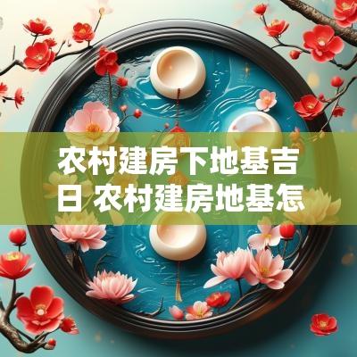 农村建房下地基吉日 农村建房地基怎样做最牢固防震