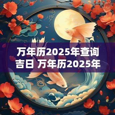 万年历2025年查询吉日 万年历2025年查询吉日表