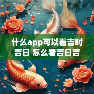 什么app可以看吉时吉日 怎么看吉日吉时