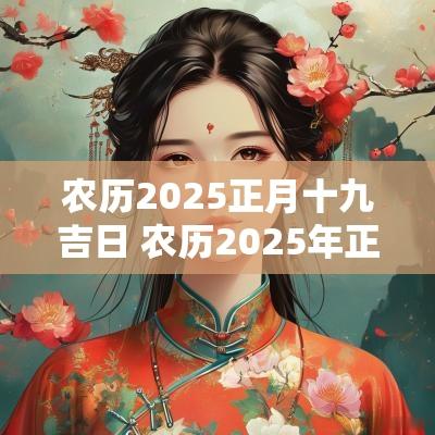 农历2025正月十九吉日 农历2025年正月十八是吉日吗