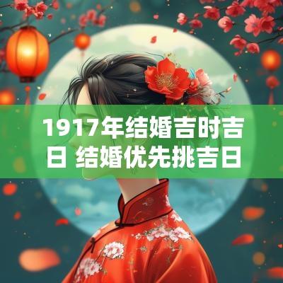1917年结婚吉时吉日 结婚优先挑吉日还是吉时