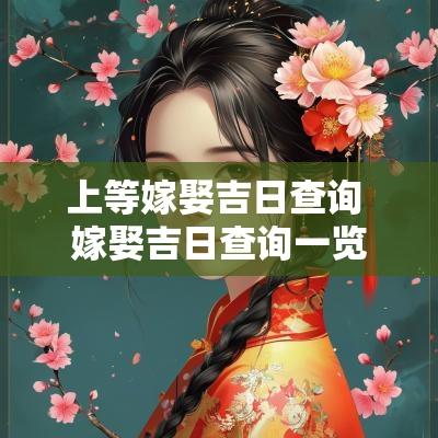 上等嫁娶吉日查询 嫁娶吉日查询一览表