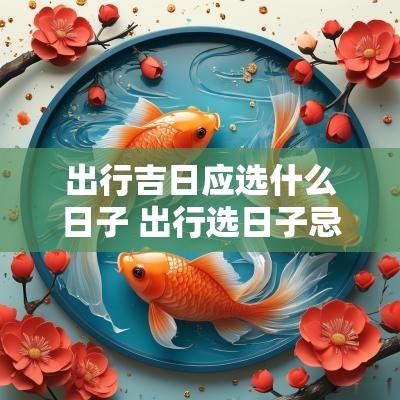 出行吉日应选什么日子 出行选日子忌讳哪些