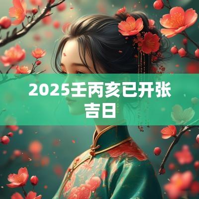 2025壬丙亥已开张吉日