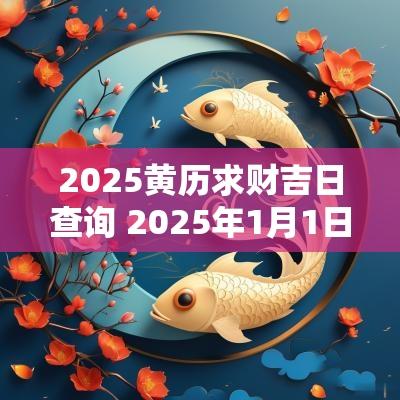 2025黄历求财吉日查询 2025年1月1日黄历吉日查询