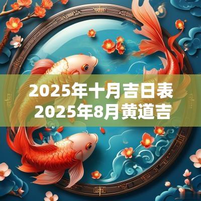 2025年十月吉日表 2025年8月黄道吉日